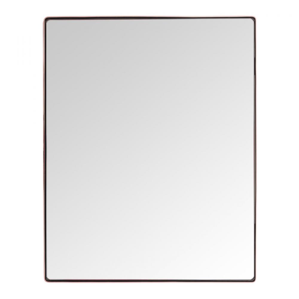 Kye 24x30 Rectangular Rounded Wall Mirror - Rose Gold