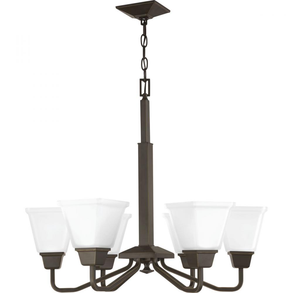 CLIFTON 6-100W MED CHANDELIER