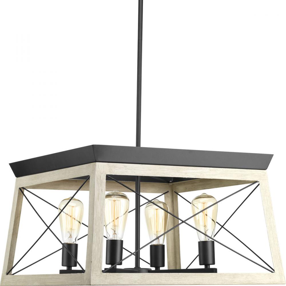 Briarwood Collection Four-Light Graphite Coastal Chandelier Light