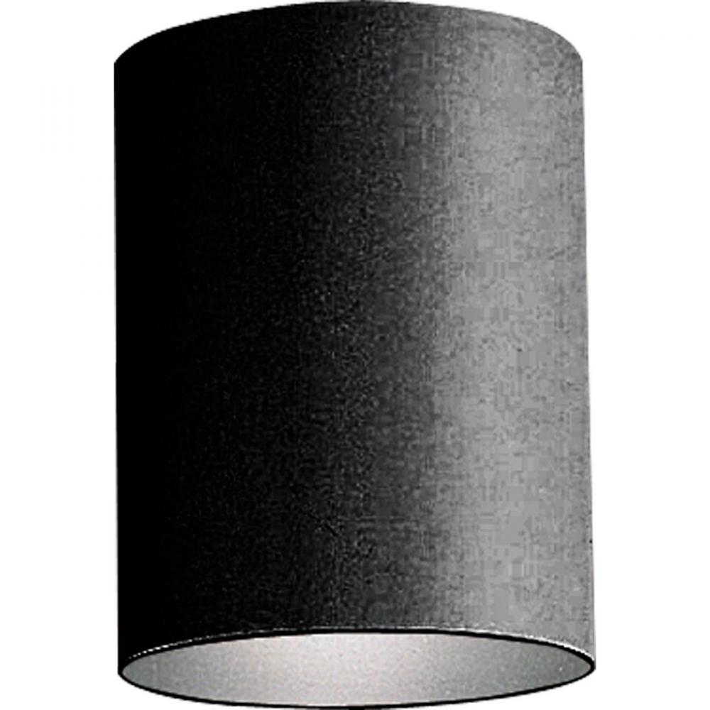 Cylinder 5" One-Light Black Modern Outdoor Ceiling Light