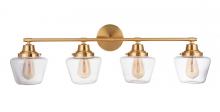 Craftmade 19538SB4 - Essex 4 Light Vanity in Satin Brass