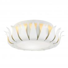 Crystorama 510-MT - Broche 3 Light Matte White Flush Mount