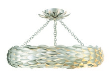 Crystorama 536-SA_CEILING - Broche 6 Light Antique Silver Semi Flush Mount