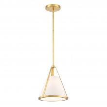 Crystorama FUL-900-GA - Fulton 1 Light Antique Gold Mini Pendant