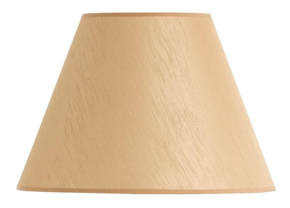 12" Tall Tan Round Hardback Fabric Shade