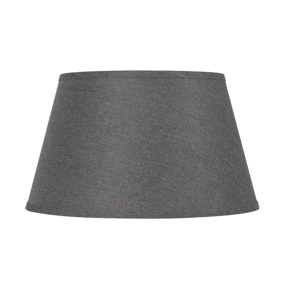 10" Height Fabric Shade in Grey Finish