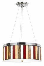 CAL Lighting FX-1089/1P - 47" Tiffany Pendant in Chrome