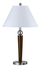 CAL Lighting LA-8005NS-2RBS - 29" Tall Metal Desk Lamp in Brushed Steel/Espresso Finish