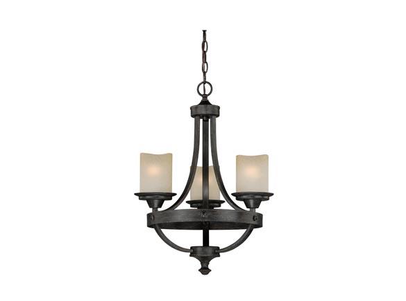 Halifax 3L Mini Chandelier Black Walnut