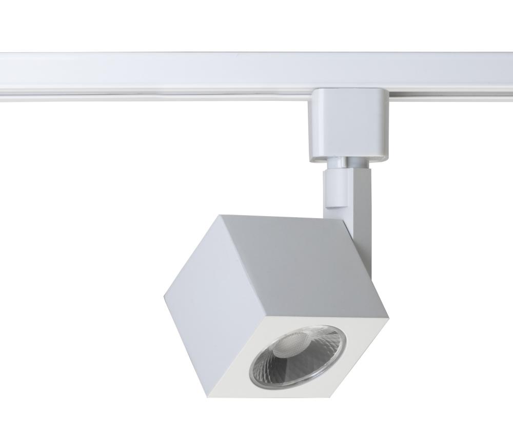 LED 12W Track Head - Square - White Finish - 24 Degree Beam